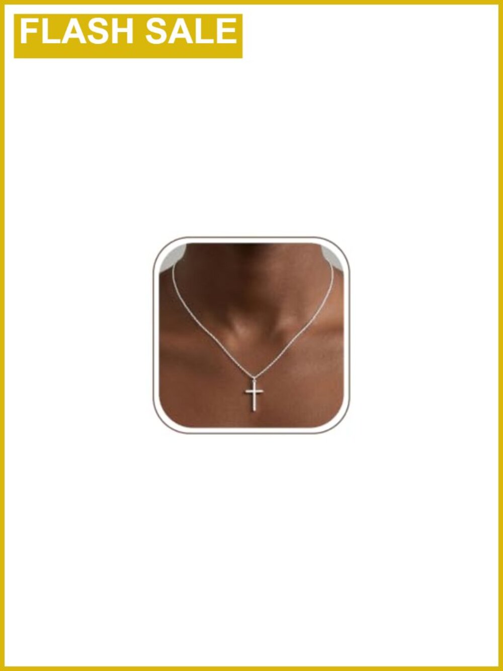 925 Sterling Silver Cross Necklace Cable Chain Women Jewelry